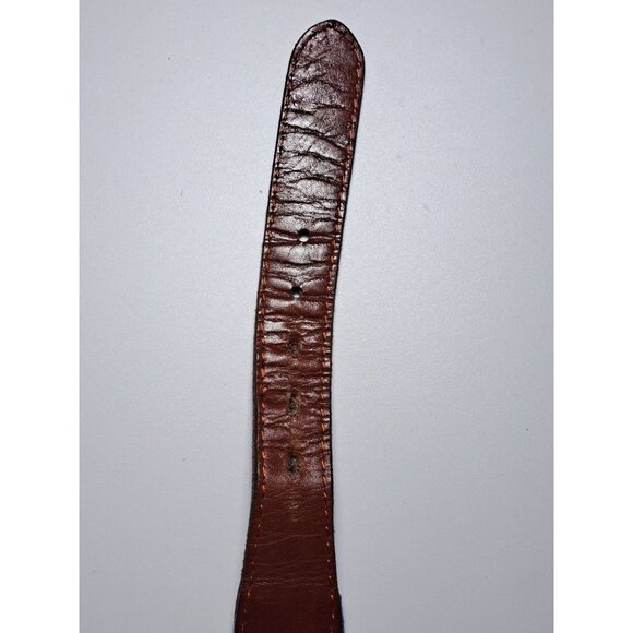 Smathers & Branson Cubs  Hand-Stitched Needlepoint Leather Belt Blue Size 44 Men - Picture 9 of 13